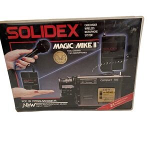 Vintage Solidex Camcorder Wireless Microphone System Magic Mike II Twin Channel